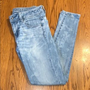 American Eagle Womens Acid Wash Jeans Size 0 Short